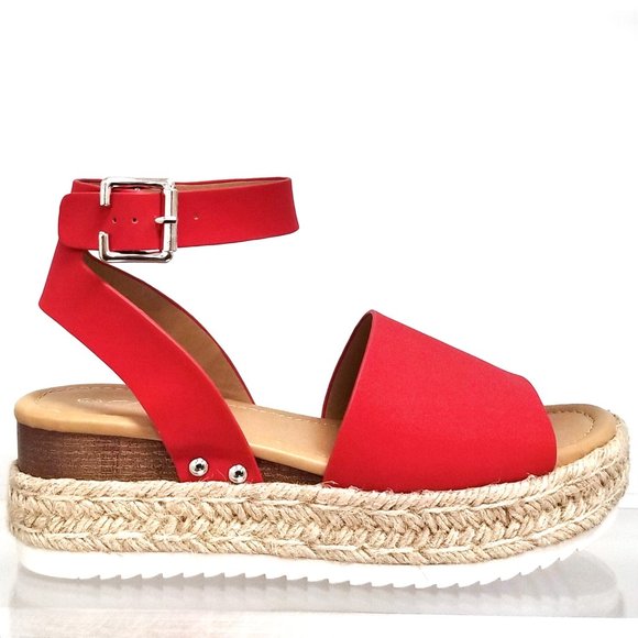 Shoes New Red Platform Espadrille Flatform Sandals Poshmark